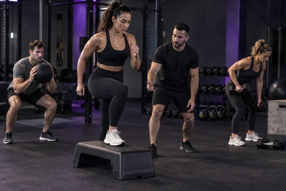 Training photograph from Vigour Studio Gym materials